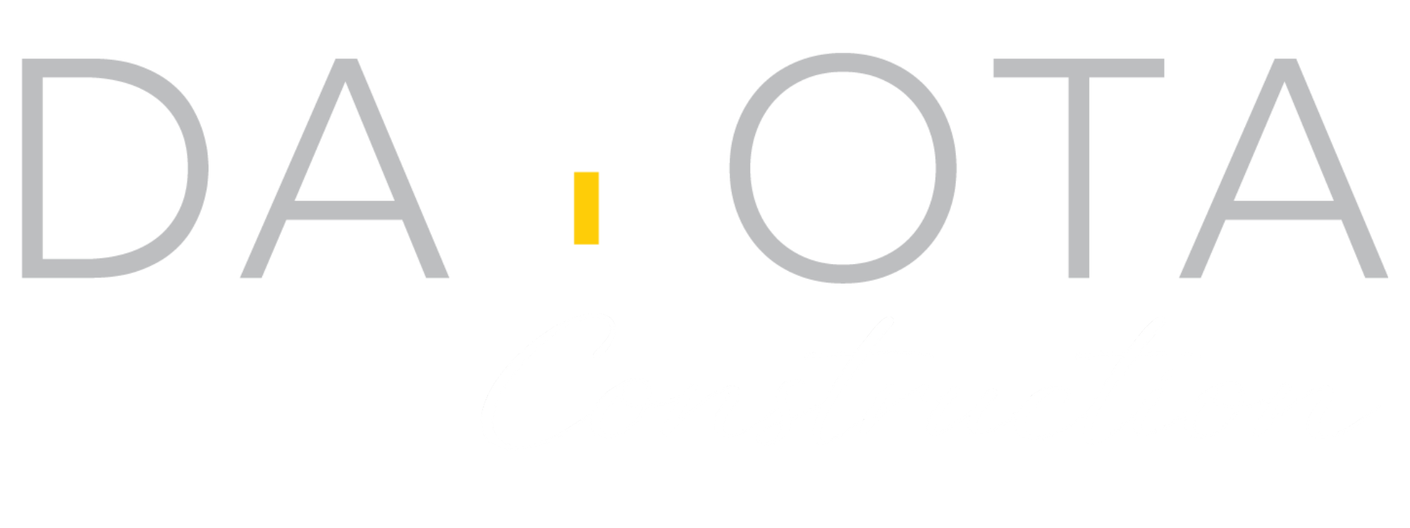 dakota construction logo - white and grey